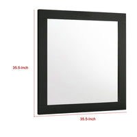 Caer Dresser Mirror, Rectangular Classic Black Asian Hardwood 35 Inch - BM337956