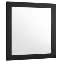 Caer Dresser Mirror, Rectangular Classic Black Asian Hardwood 35 Inch - BM337956