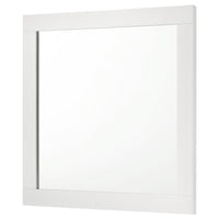 Caer Dresser Mirror, White Wood Frame with Beveled Glass, 35 Inch - BM337957