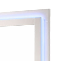 Sok LED Dresser Mirror, White High Gloss Finish, Rectangular 37 Inch - BM337958