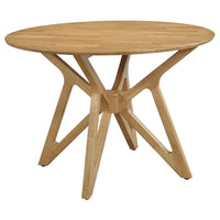 Evans 5pc Dining Table 4 Chair Set, Angled Base, Light Walnut Brown