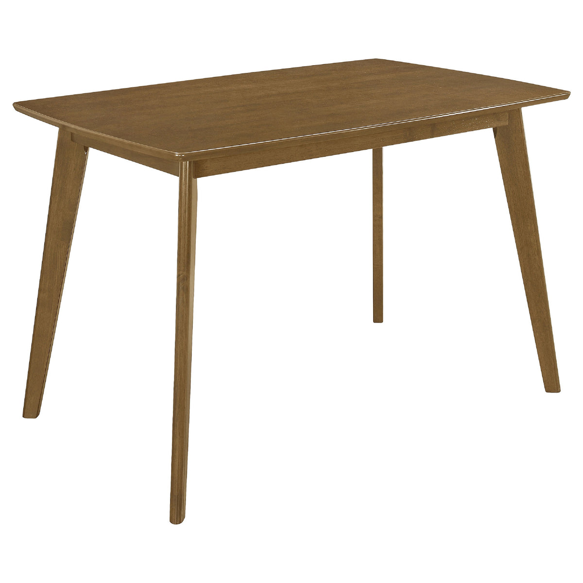 Kosy 5pc Dining Table n 4 Chair Set, Chestnut Brown, Tan Faux Leather