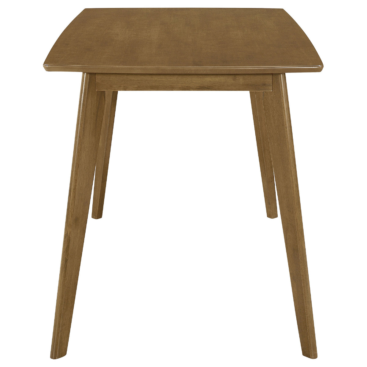 Kosy 5pc Dining Table n 4 Chair Set, Chestnut Brown, Tan Faux Leather