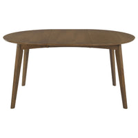 Josy Extendable Dining Table n 4 Chair Set, Brown Black Faux Leather