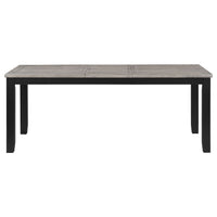 Elina 5pc Extendable Dining Table with 4 Chairs, Farmhouse Gra,y Black