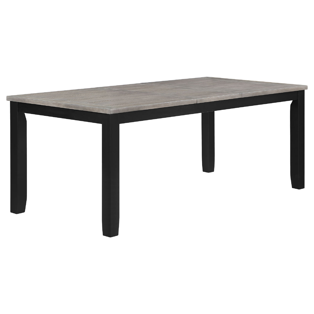 Elina 7pc Extendable Dining Table with 6 Chairs, Farmhouse Gray, Black