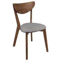 Relo 5pc Extendable Dining Table and 4 Chairs, Walnut Brown, Gray