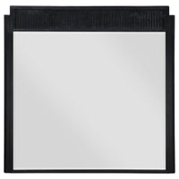 Jack Dresser Mirror, Black Wood, Molded Frame Design, 36 Inch - BM338035