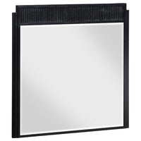 Jack Dresser Mirror, Black Wood, Molded Frame Design, 36 Inch - BM338035