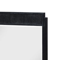 Jack Dresser Mirror, Black Wood, Molded Frame Design, 36 Inch - BM338035