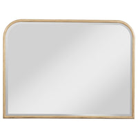 Lno Dresser Mirror, Beige Oak Wood Frame, Rectangular 36 Inch - BM338038