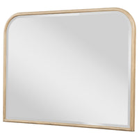 Lno Dresser Mirror, Beige Oak Wood Frame, Rectangular 36 Inch - BM338038