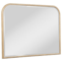 Lno Dresser Mirror, Beige Oak Wood Frame, Rectangular 36 Inch - BM338038