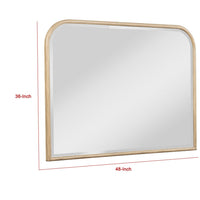 Lno Dresser Mirror, Beige Oak Wood Frame, Rectangular 36 Inch - BM338038