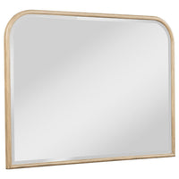 Lno Dresser Mirror, Beige Oak Wood Frame, Rectangular 36 Inch - BM338038