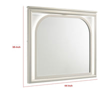 Ory Dresser Mirror, Touch LED Lighting, Pearl White Wood, 36 Inch - BM338045