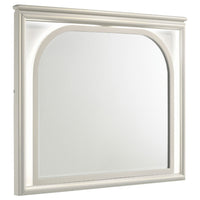 Ory Dresser Mirror, Touch LED Lighting, Pearl White Wood, 36 Inch - BM338045