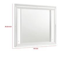 Mory LED Dresser Mirror, Touch Lighting, White Wood Frame, 36 Inch - BM338046