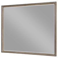 Lyni Dresser Mirror, Washed Oak Gray Wood Frame, Rectangular 40 Inch - BM338047
