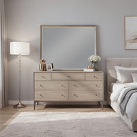 Lyni Dresser Mirror, Washed Oak Gray Wood Frame, Rectangular 40 Inch - BM338047