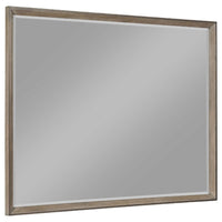 Lyni Dresser Mirror, Washed Oak Gray Wood Frame, Rectangular 40 Inch - BM338047