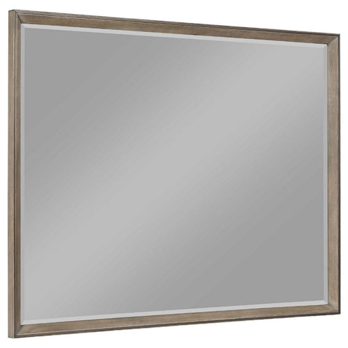 Lyni Dresser Mirror, Washed Oak Gray Wood Frame, Rectangular 40 Inch - BM338047
