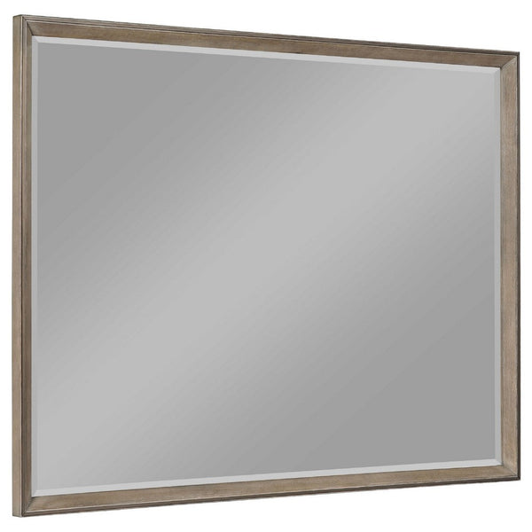 Lyni Dresser Mirror, Washed Oak Gray Wood Frame, Rectangular 40 Inch - BM338047