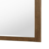 Reon Dresser Mirror, Ash Brown Wood Frame, Vertical Fluting, 38 Inch - BM338050