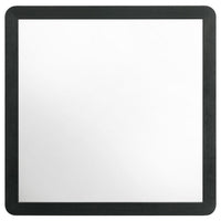 Cavy Dresser Mirror, Rounded Corners and Flat Glass, Black Melamine - BM338137