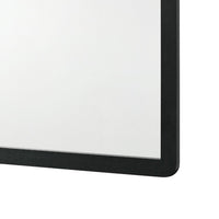 Cavy Dresser Mirror, Rounded Corners and Flat Glass, Black Melamine - BM338137