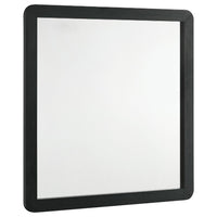 Cavy Dresser Mirror, Rounded Corners and Flat Glass, Black Melamine - BM338137