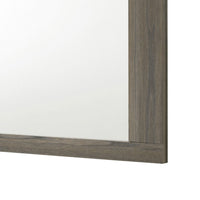 Fene Rectangular Dresser Mirror, Flat Glass, 38 Inch Gray Oak Melamine - BM338139