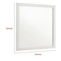 Dex Rectangular Dresser Mirror, Non-Beveled Glass, White Wood-Melamine - BM338142