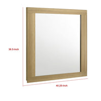Hyle Rectangular Dresser Mirror, Italian-Inspired Design, Brown Wood - BM338145