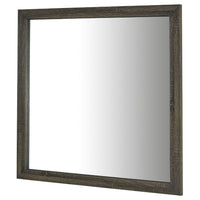 Reay Rectangular Dresser Mirror, Flat Glass Design, Oak Brown Wood - BM338146