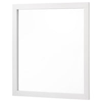 Dle Rectangular Dresser Mirror, Flush Frame, Flat Glass, White Wood - BM338148