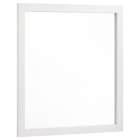 Dle Rectangular Dresser Mirror, Flush Frame, Flat Glass, White Wood - BM338148
