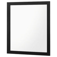 Dle Rectangular Dresser Mirror, Flush Frame, Flat Glass, Black Wood - BM338149