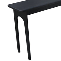 Areo Sofa Console Table, 65 Inch Narrow Top w Curved Legs, Matte Black - BM338154