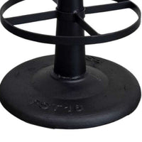 Gevy Counter Height Stool, Round Black Leather Seat with Iron Base - BM338166