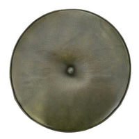 Gevy Counter Height Stool, Round Green Leather Seat with Black Iron Base - BM338167