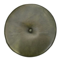 Gevy Counter Height Stool, Round Green Leather Seat with Black Iron Base - BM338167
