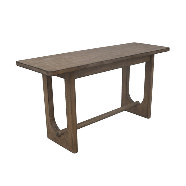 Homa Counter Table | Antique Natural Finish | Modern Arched Base 72" - BM338170