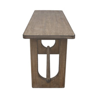 Homa Counter Table | Antique Natural Finish | Modern Arched Base 72" - BM338170