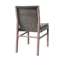Lily Dining Chair Set of 2, Gray Seat and Back, Espresso Brown Ash Wood - BM338172