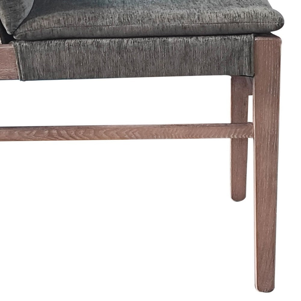 Lily Dining Chair Set of 2, Gray Seat and Back, Espresso Brown Ash Wood - BM338172