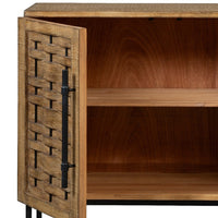 Osin Accent Buffet Cabinet, Woven Door Front, 41 Inch Natural Brown - BM338174