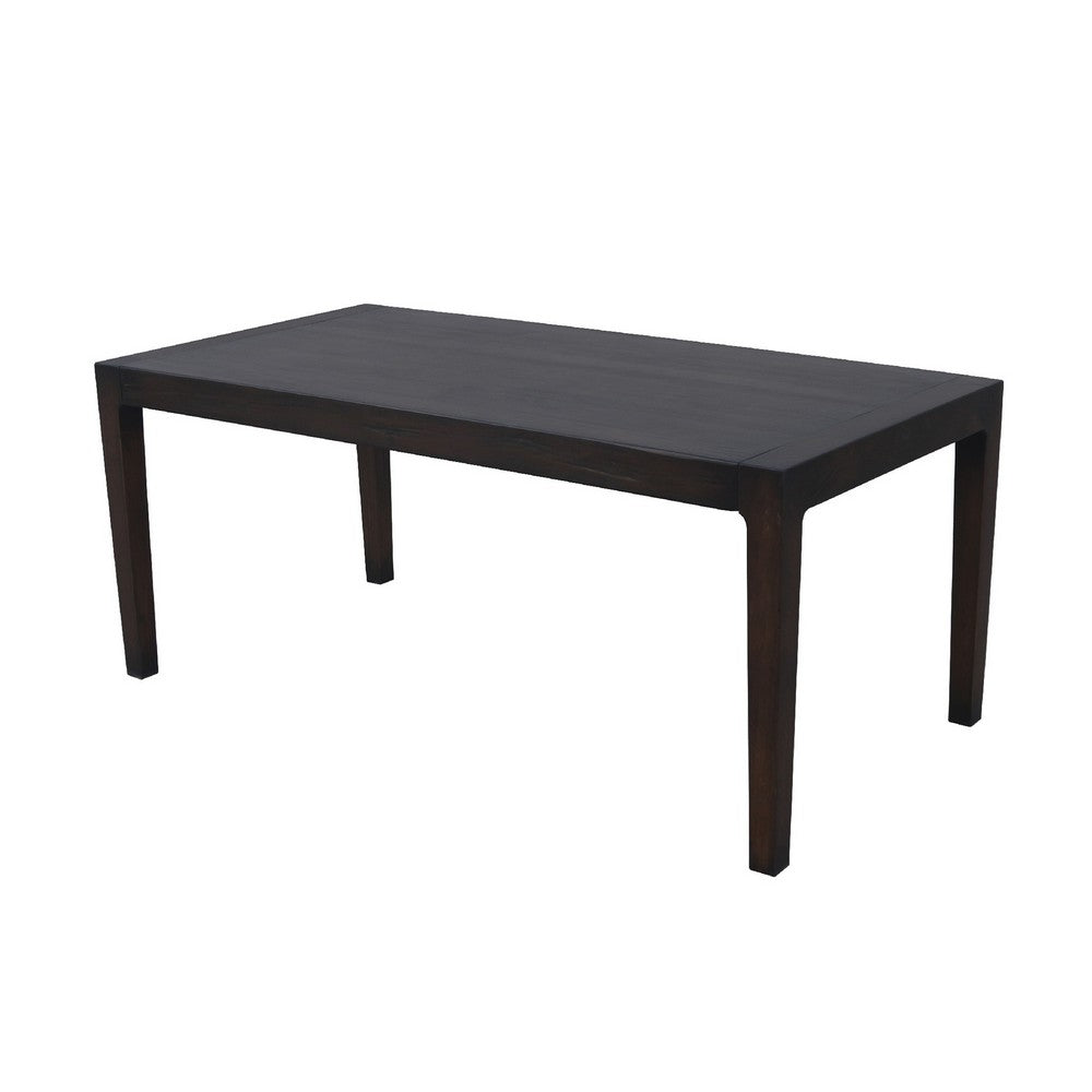 Geni Dining Table | 71" Rectangular Top | Parsons Style Java Gray - BM338176
