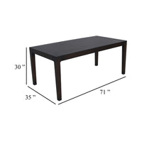 Geni Dining Table | 71" Rectangular Top | Parsons Style Java Gray - BM338176