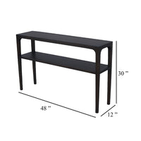Geni Sofa Console Table, 48 Inch Top w Shelf, Parsons Style Java Gray - BM338177